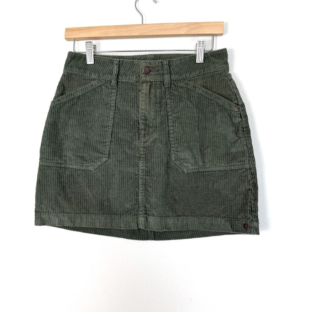 Roxy Amazing Break Corduroy Skirt‎ Womens Small Green Casual Retro Y2K Surf Girl